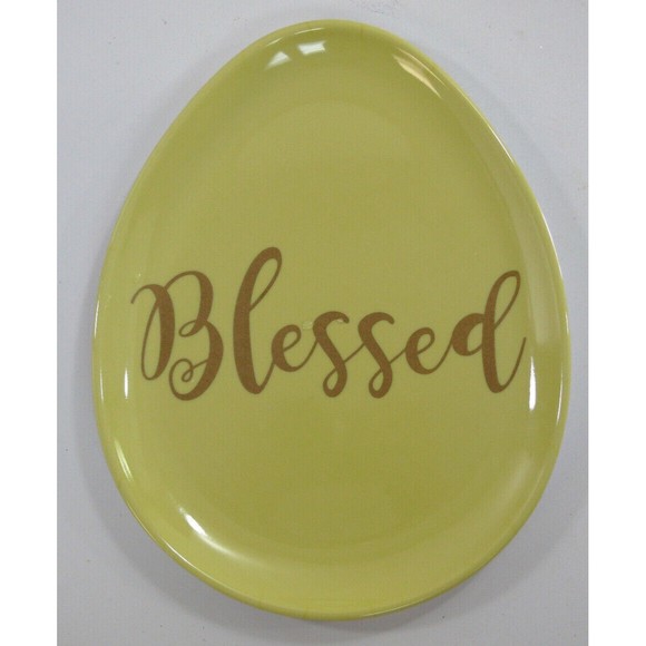 3 Rachel Ashwel The Prairie Melamine Egg Shaped Oval Spring Plates Set ashwell - Picture 2 of 5